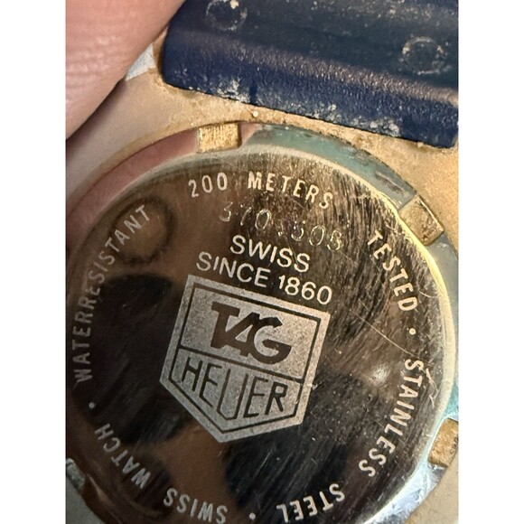 Tag Heuer F1 370.505 28mm Blue Red Women's Watch Swiss Quartz Vintage 1980s Date - Picture 6 of 12